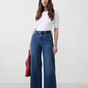 Banana Republic Dark Blue Wide Leg Flare Jeans